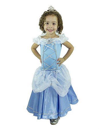 Fantasia Cinderela Infantil Vestido Original Princesa Disney Tamanho: G