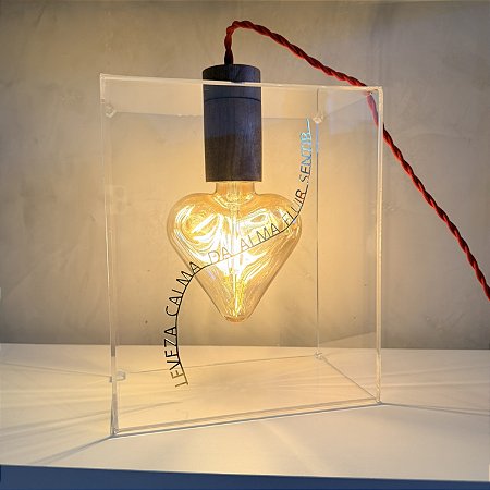 Luminária Coração Apertado Frases ®