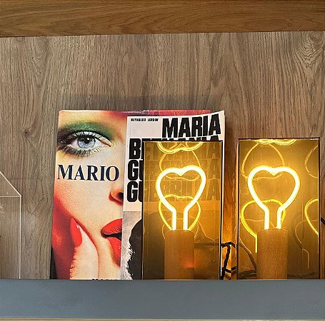 Luminária Coração Neon Fumê