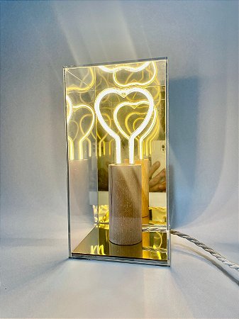 Luminária Coração Neon Gold