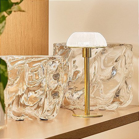 Luminária Cogumelo Dourada