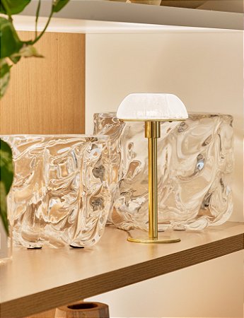 Luminária Cogumelo Dourada