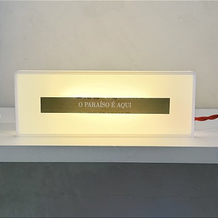 Luminária Caixinha Inspiração O PARAÍSO