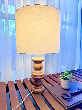 Luminária Abajur Fun Cedro