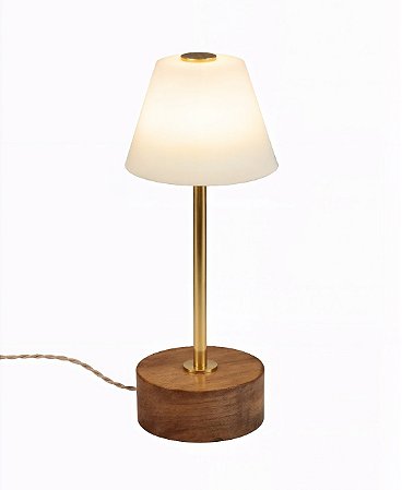 Luminária Abajur Stone Madeira