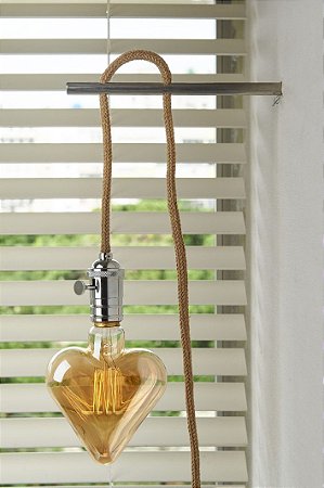 Arandela Meu Coração (Fio corda)