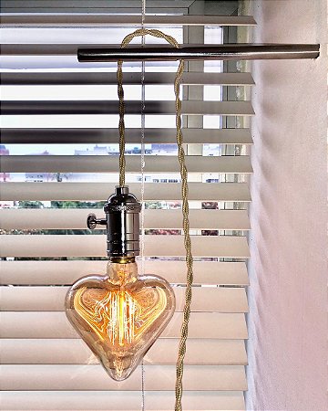 Arandela Meu Coração (Fio bege)