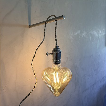 Arandela Meu Coração (Fio bege)