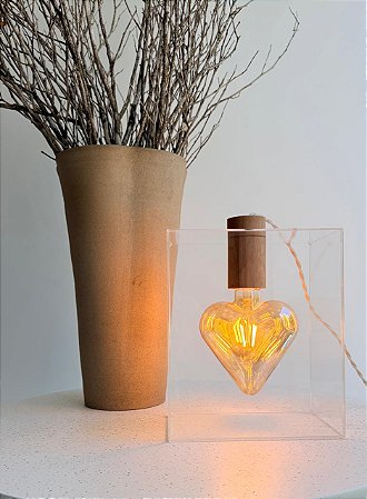 Luminária Coração Apertado (Fio bege)®