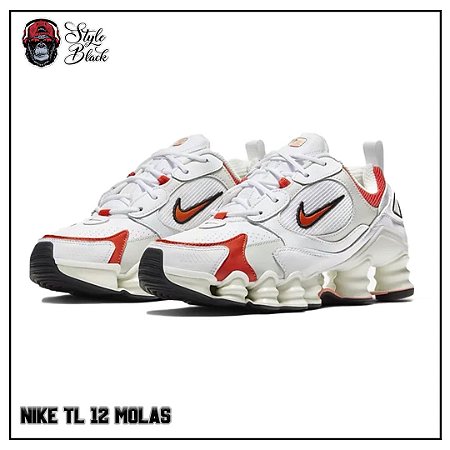 12 molas branco com laranja