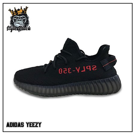 yeezy 350 preto e vermelho