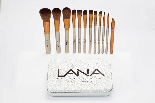 Estojo de pincéis Perfect Brush Set 12 unidades - Lana