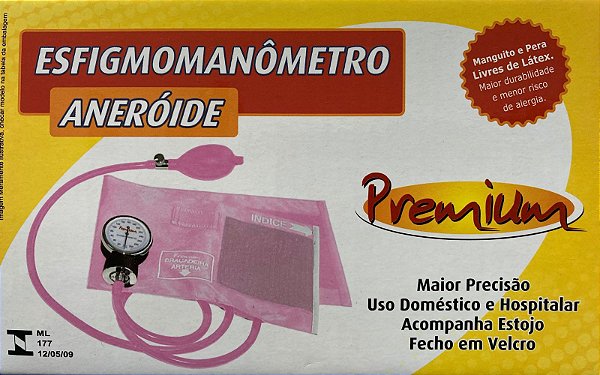 Aparelho de Pressão Esfigmo ROSA com velcro - Premium