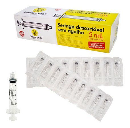 Seringa 5 ml luer lock - Descarpack