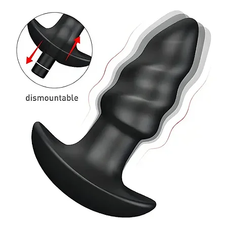 PLUG COM VIBRADOR - SILICONE CONFORTÁVEL