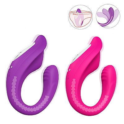 VIBRADOR CASAL MALEÁVEL - RIBBON - RECARREGÁVEL - ROSA