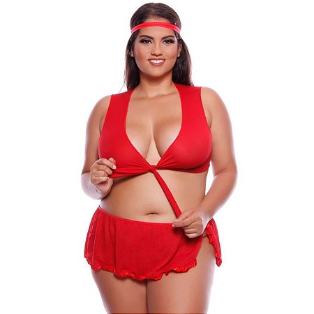 FANTASIA NOIVA FOGOSA PLUS SIZE