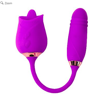 VIBRADOR DE PONTO G E CLITORIS - LINGUA / VAI E VEM - ROSA RECARREGÁVEL