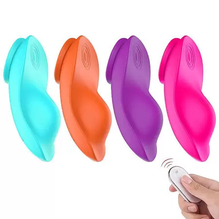 VIBRADOR DE CALCINHA COM CONTROLE - RECARREGÁVEL - ROSA