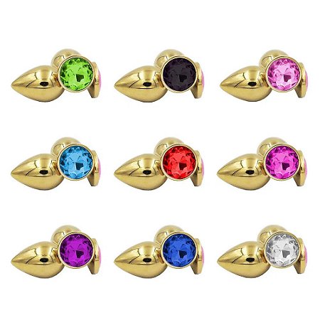 PLUG ANAL - DOURADO - G - ROXO