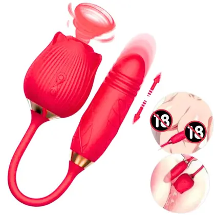 ROSA COM SUCÇÃO - CLITORIS E PONTO G VAI E VOLTA - PULSAÇÃO RECARREGÁVEL