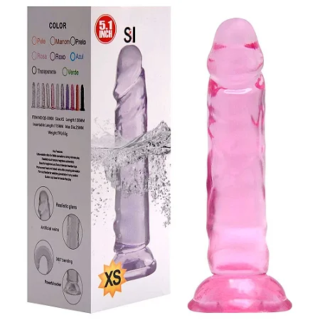 PRÓTESE SILICONE COM VENTOSA 13,0 x 2,5cm