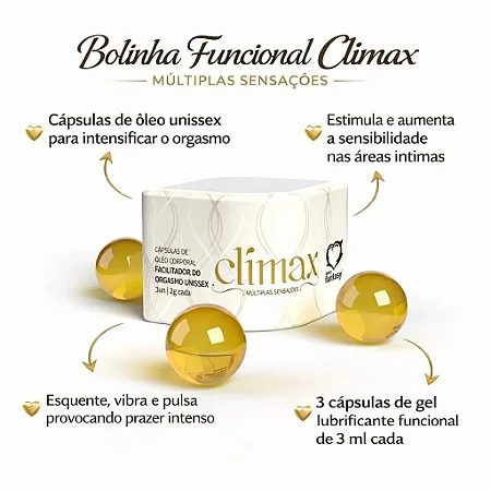 BOLINHA CLIMAX - FACILITADOR DE ORGASMOS - 3unid