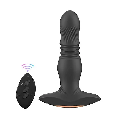 PLUG COM VIBRO - VAI E VEM - RECARREGÁVEL - CONTROLE SEM FIO