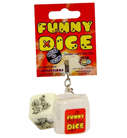 CHAVEIRO DADO HÉTERO - POSIÇÃO - BRILHA NO ESCURO