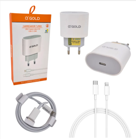 CARREGADOR 30W USB-C / LIGHTNING - AGOLD - CA31-2
