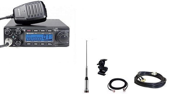Radio px Voyager vr 6666 + kit Antena Veiculo passeio ou Utilitario