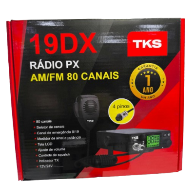 Radio PX 19 DX marca TKS 80 Canais  Homologado pela Anatel