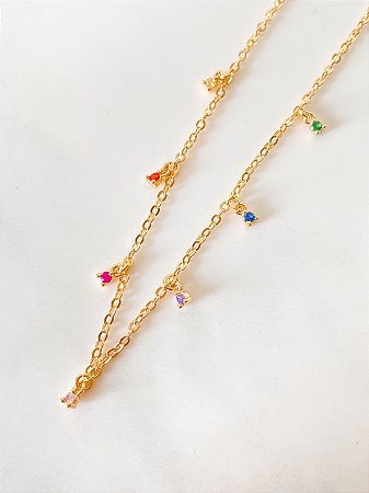 Choker Rainbow Bia Gold