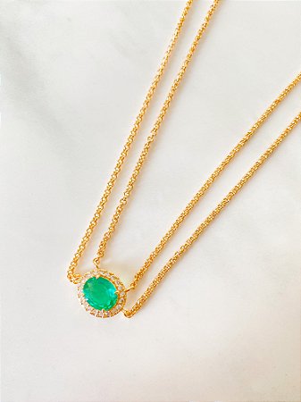 Colar Oval Turmalina Gio