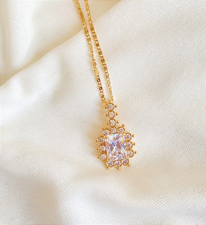 Colar Cristal Ester Gold