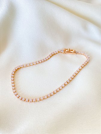 Pulseira Riviera Cristal Gold