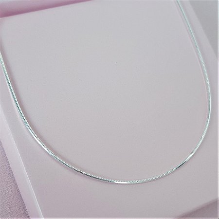Corrente Fio Laminado 1mm Prata 925