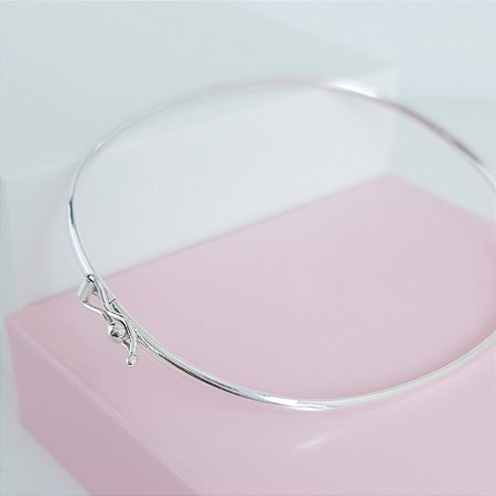 Pulseira Rígida Fio Redondo 2mm Prata 925