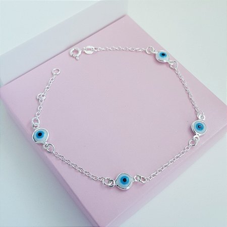 Pulseira Olho Grego Prata 925