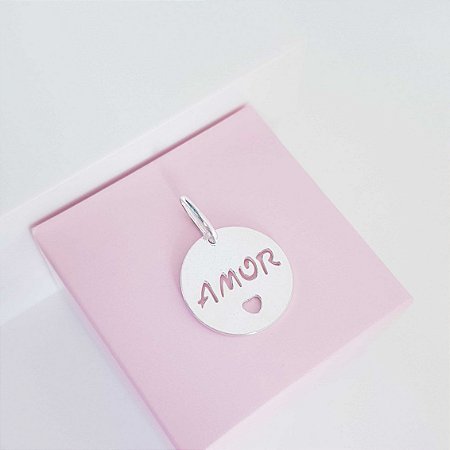 Pingente Amor detalhe Coração Prata 925