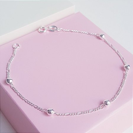 Pulseira 3 por 1 com Bolinhas de Prata 925