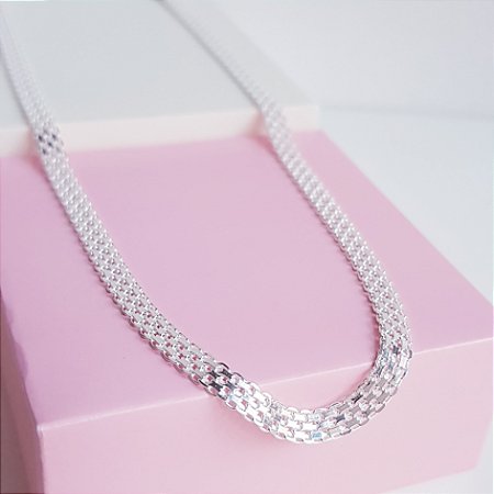 Colar Esteira Prata 925