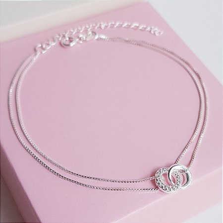 Pulseira Veneziana com Pingentes Vazados Prata 925