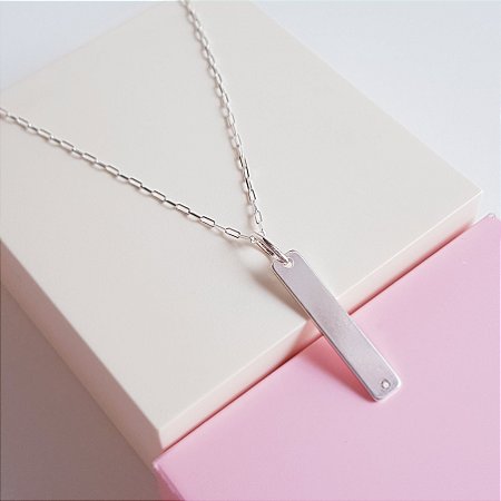 Colar Elos com Pingente Personalizável Prata 925