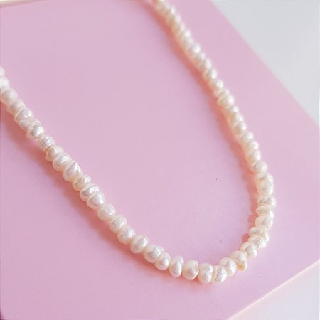 Choker de Pérolas Barrocas Pratas 925