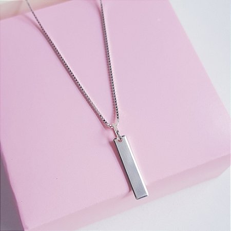 Colar com Pingente Personalizável Prata 925