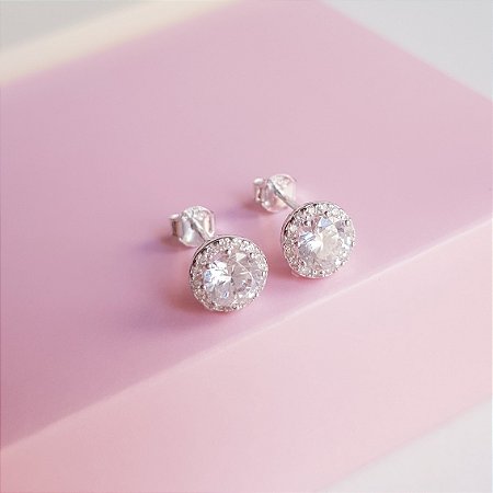 Brinco Ponto de Luz Cravejado Prata 925