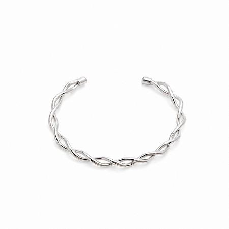 Pulseira Rígida 2 Fios Prata 925