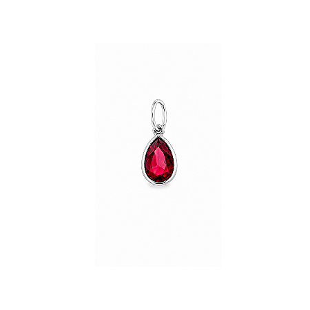 Pingente Zircônia Gota Rose Prata 925