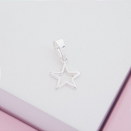 Pingente Estrela 8mm em Prata 925